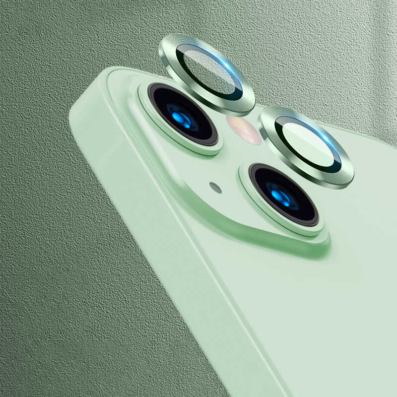 iPhone 13 Uyumlu NXXA CL-07 Kamera Lens Koruyucu-Açık Yeşil
