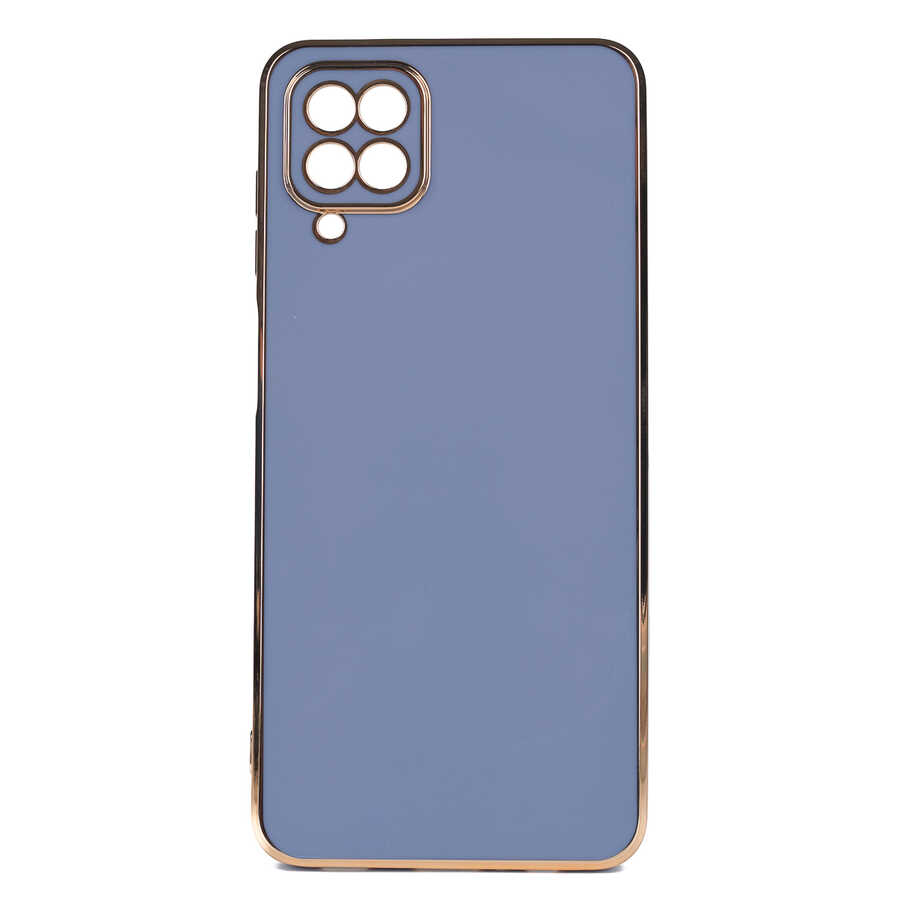 Galaxy A12 Kılıf NXXA Bark Kapak-Mavi Açık