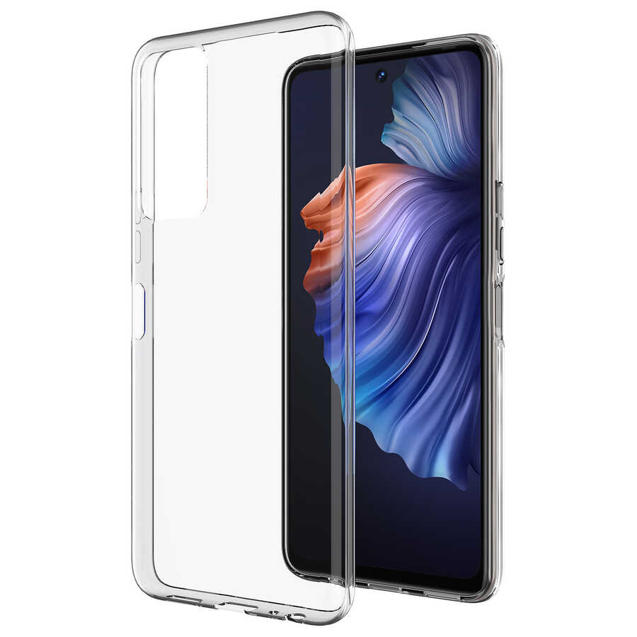 Tecno Camon 18 Kılıf NXXA Süper Silikon Kapak-Renksiz