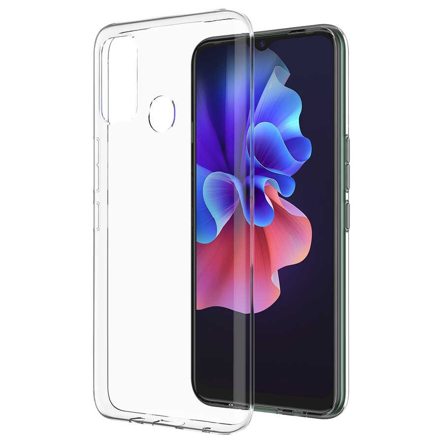 Tecno Spark 7T Kılıf NXXA Süper Silikon Kapak-Renksiz