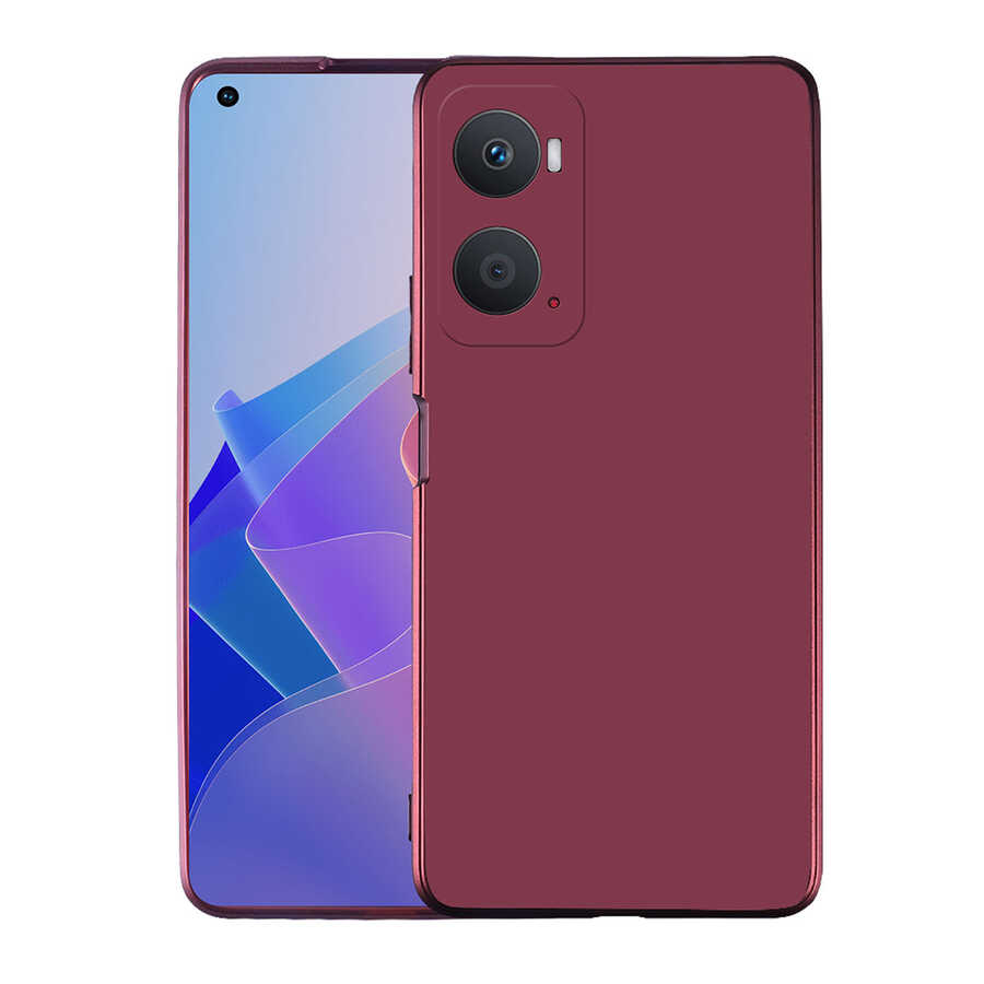 Oppo A96 4G Kılıf NXXA Premier Silikon Kapak-Mürdüm