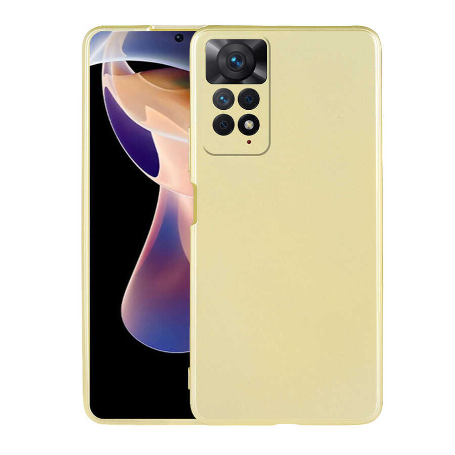 Xiaomi Redmi Note 11 Pro 5G Kılıf NXXA Premier Silikon Kapak-Gold