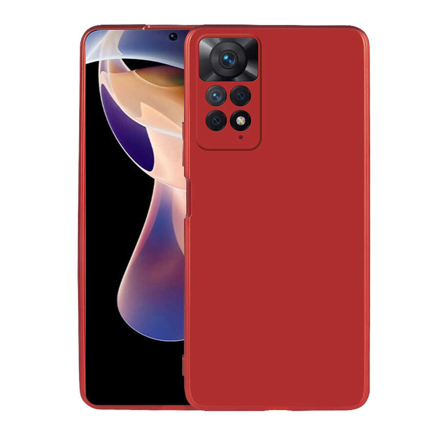 Xiaomi Redmi Note 11 Pro 5G Kılıf NXXA Premier Silikon Kapak-Kırmızı