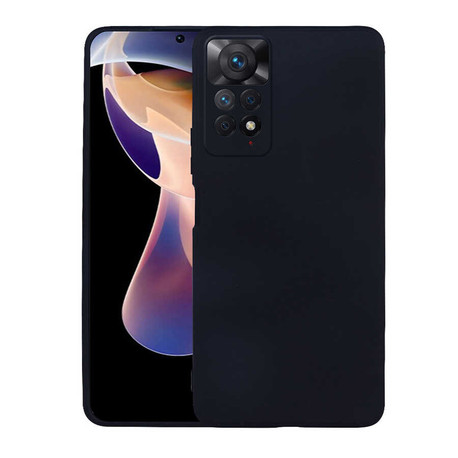 Xiaomi Redmi Note 11 Pro 5G Kılıf NXXA Premier Silikon Kapak-Siyah