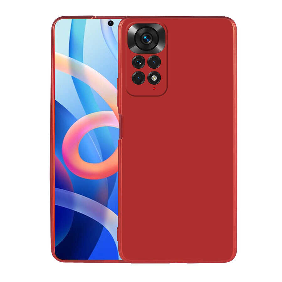Xiaomi Redmi Note 11 Global Kılıf NXXA Premier Silikon Kapak-Kırmızı
