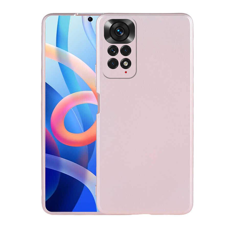 Xiaomi Redmi Note 11S Global Kılıf NXXA Premier Silikon Kapak-Rose Gold
