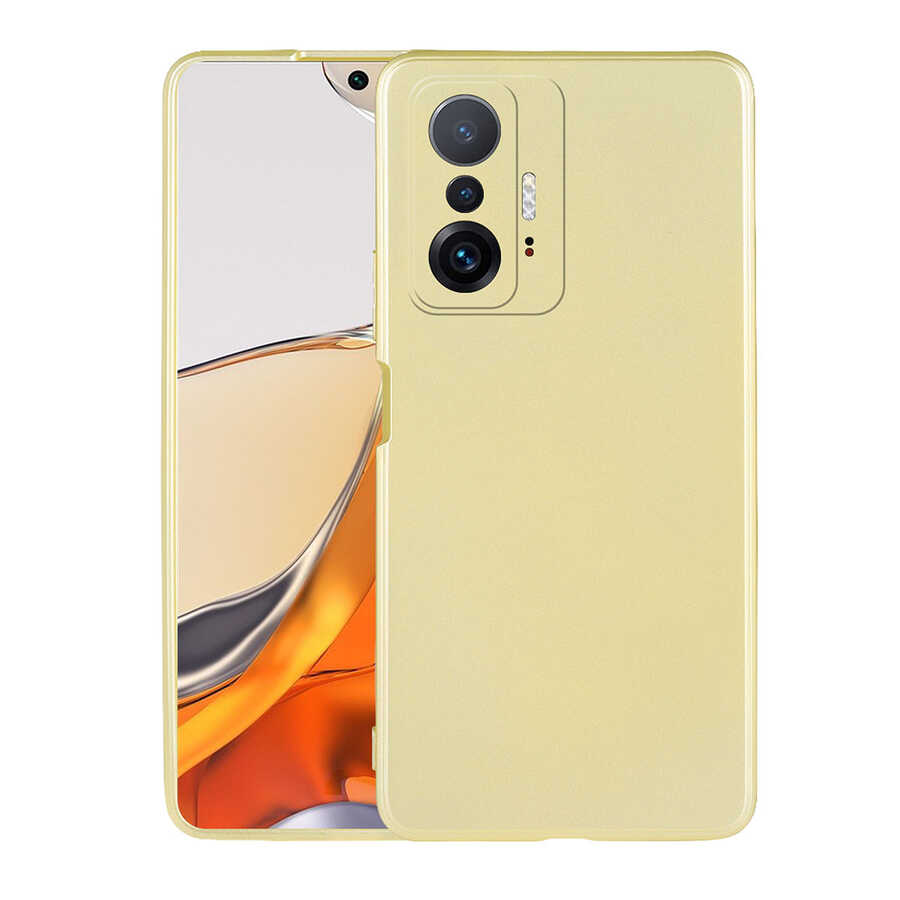 Xiaomi Mi 11T 5G Kılıf NXXA Premier Silikon Kapak-Gold