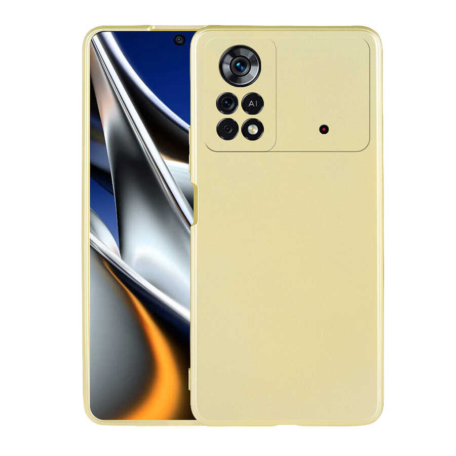 Xiaomi Poco X4 Pro 5G Kılıf NXXA Premier Silikon Kapak-Gold