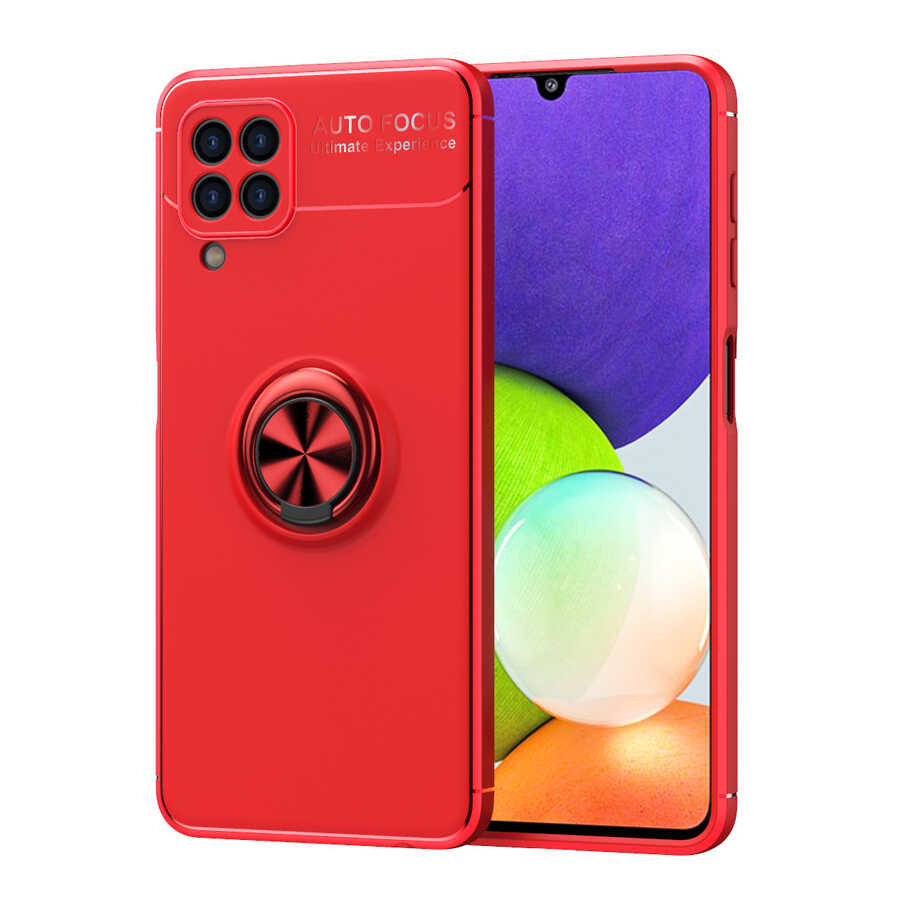 Galaxy A22 4G Kılıf NXXA Ravel Silikon Kapak-Kırmızı