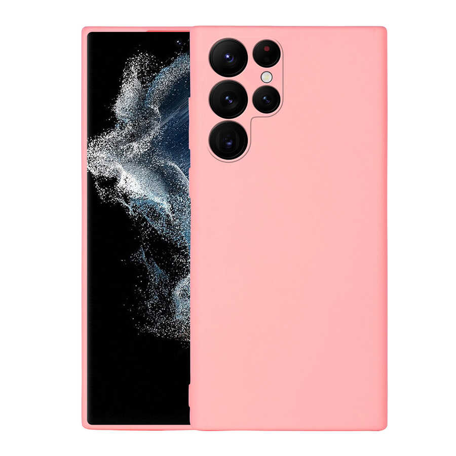 Galaxy S22 Ultra Kılıf NXXA Mara LaAAKan Kapak-Pembe Açık