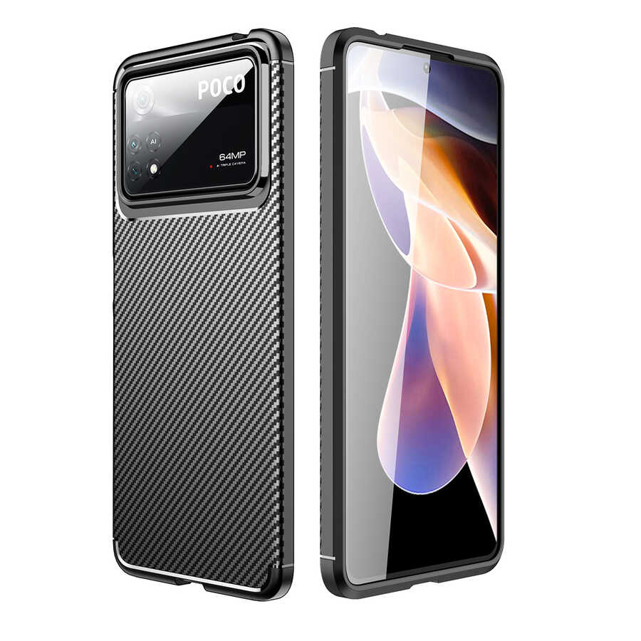 Xiaomi Poco X4 Pro 5G Kılıf NXXA Negro Silikon Kapak-Siyah