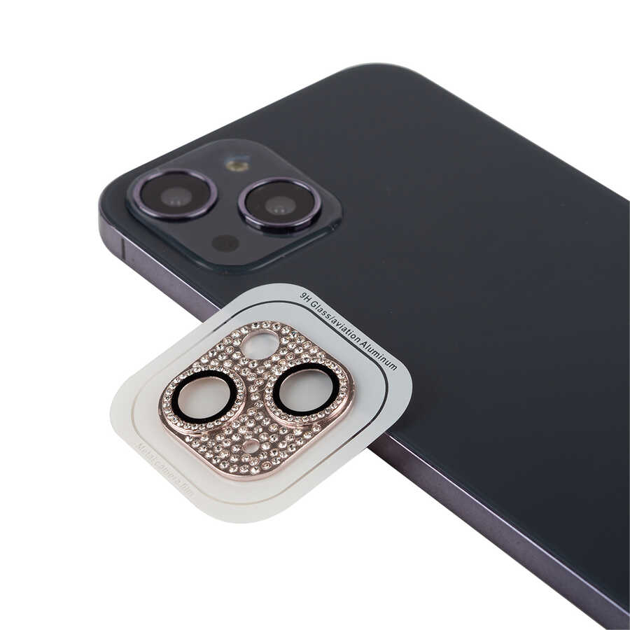 iPhone 13 Uyumlu NXXA CL-08 Kamera Lens Koruyucu-Pembe