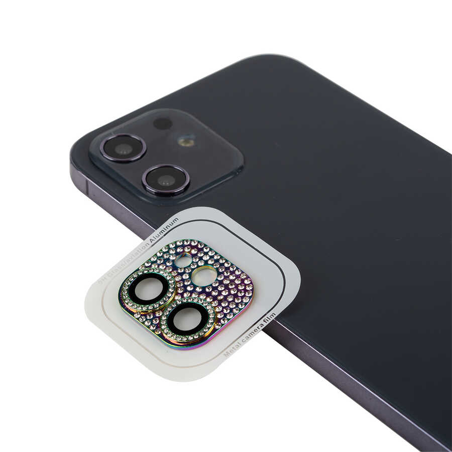 iPhone 11 Uyumlu NXXA CL-08 Kamera Lens Koruyucu-Colorful
