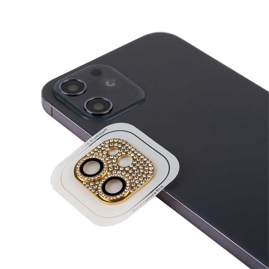 iPhone 11 Uyumlu NXXA CL-08 Kamera Lens Koruyucu-Gold