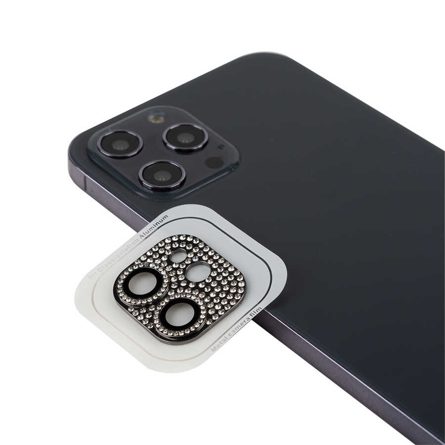 iPhone 11 Uyumlu NXXA CL-08 Kamera Lens Koruyucu-Siyah