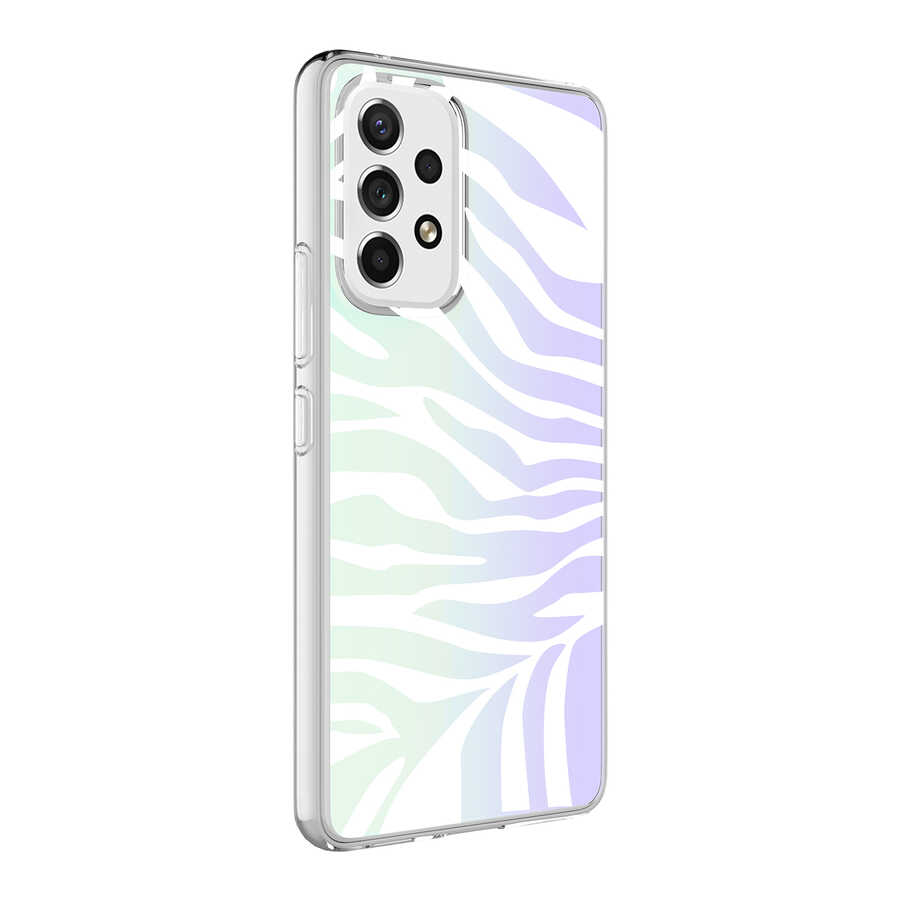 Galaxy A13 4G Kılıf NXXA M-Blue Desenli Kapak-Zebra No1