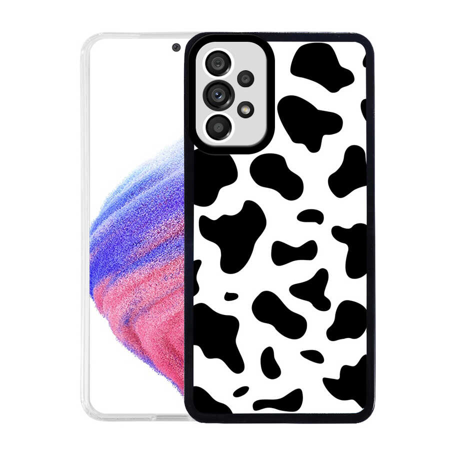 Galaxy A33 5G Kılıf NXXA M-Fit Desenli Kapak-Cow No1