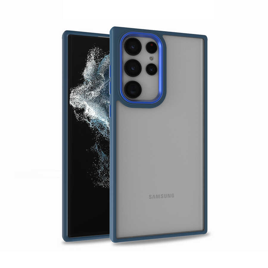 Galaxy S22 Ultra Kılıf NXXA Flora Kapak-Mavi