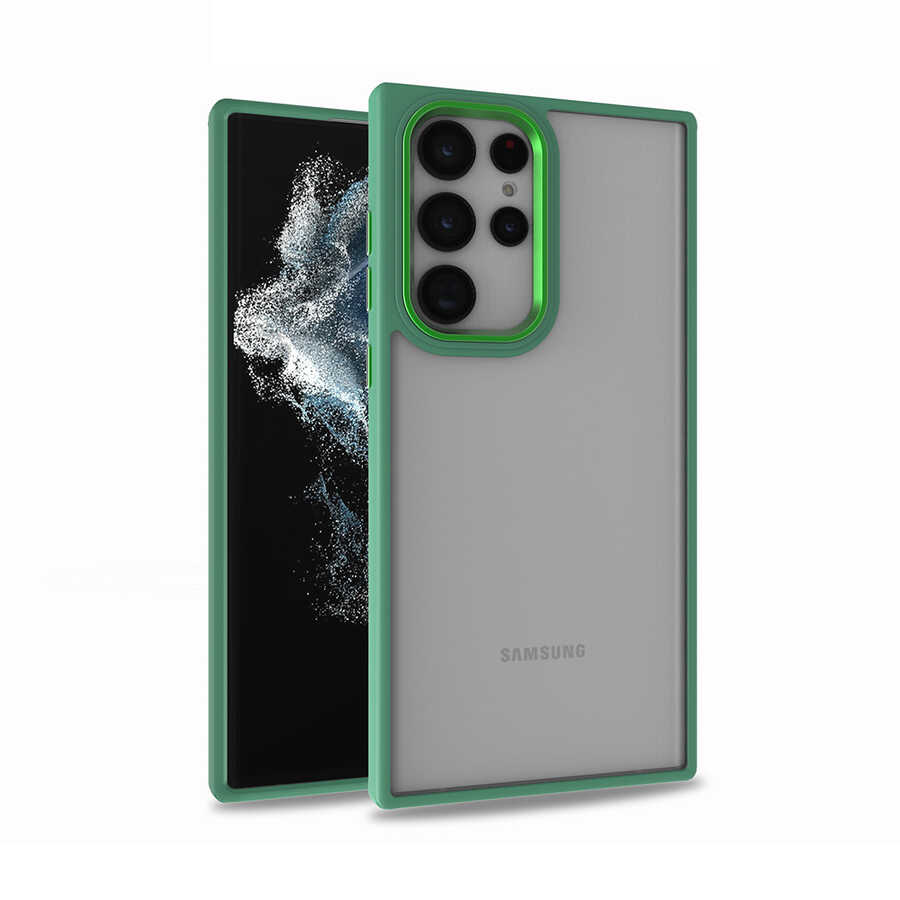 Galaxy S22 Ultra Kılıf NXXA Flora Kapak-Yeşil
