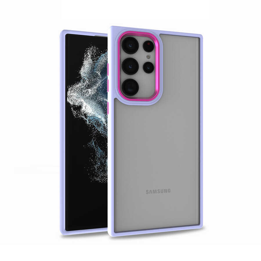 Galaxy S22 Ultra Kılıf NXXA Flora Kapak-Lila