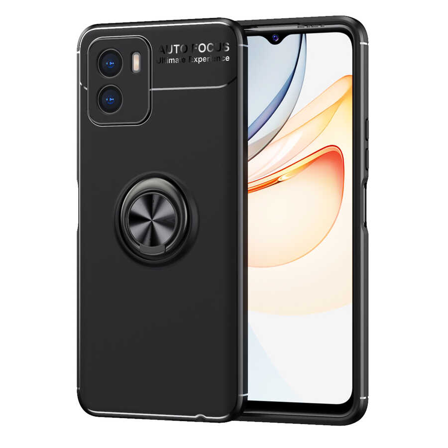 Vivo Y15S Kılıf NXXA Ravel Silikon Kapak-Siyah