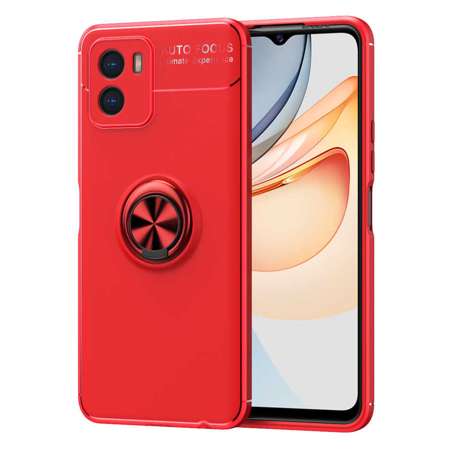 Vivo Y15S Kılıf NXXA Ravel Silikon Kapak-Kırmızı