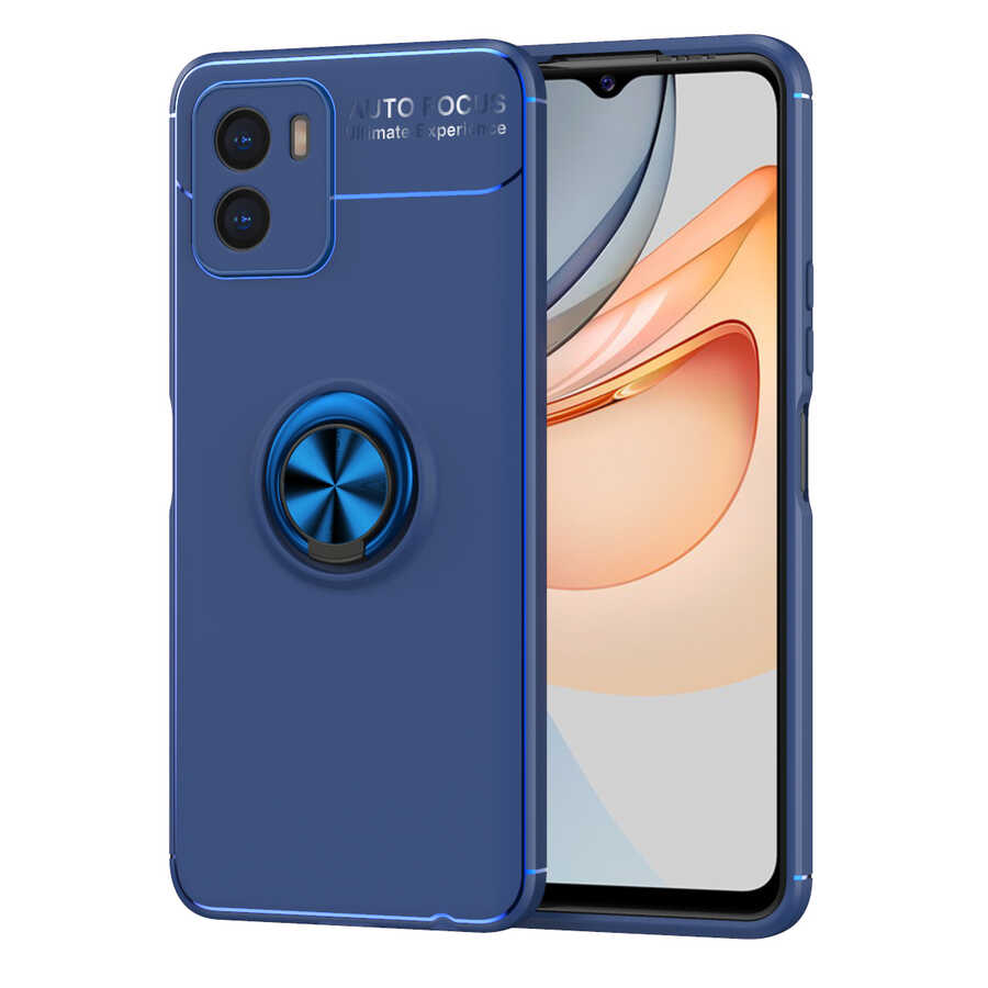 Vivo Y15S Kılıf NXXA Ravel Silikon Kapak-Mavi