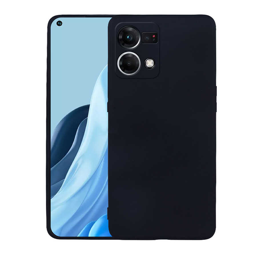 Oppo Reno 7 4G Kılıf NXXA Premier Silikon Kapak-Siyah