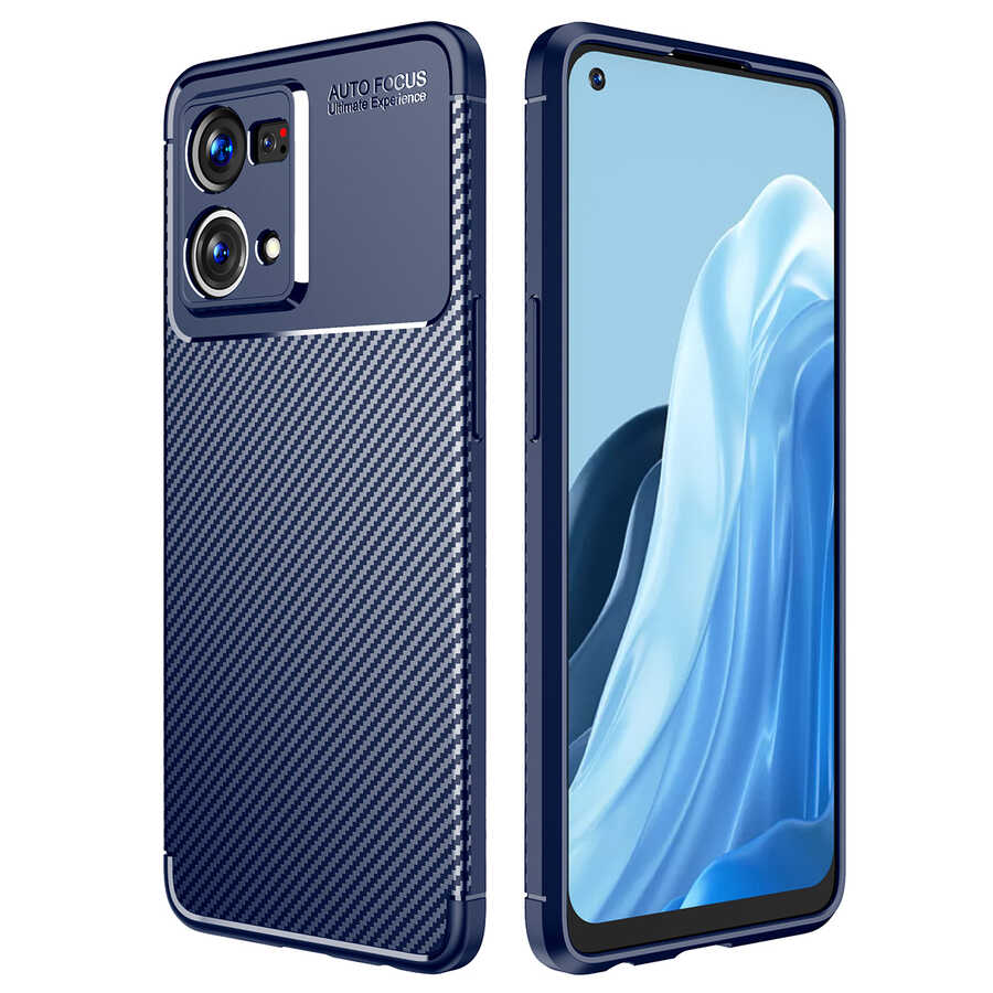 Oppo Reno 7 4G Kılıf NXXA Negro Silikon Kapak-Lacivert