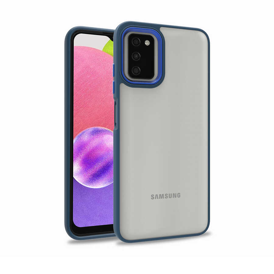 Galaxy A03S Kılıf NXXA Flora Kapak-Mavi