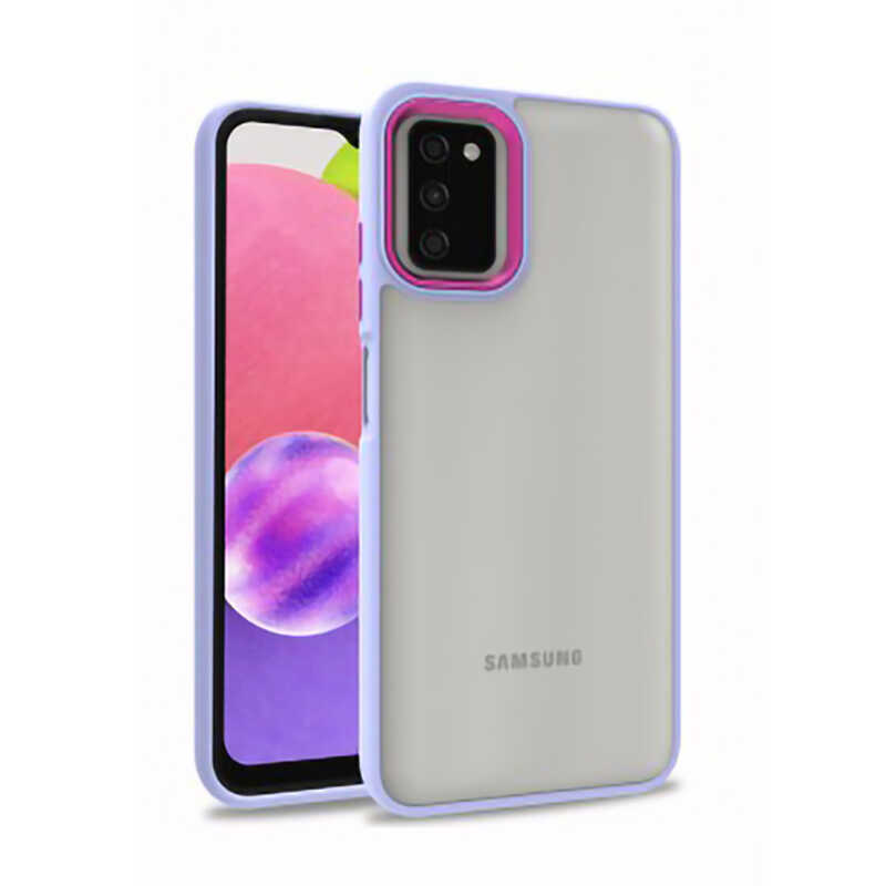 Galaxy A03S Kılıf NXXA Flora Kapak-Lila
