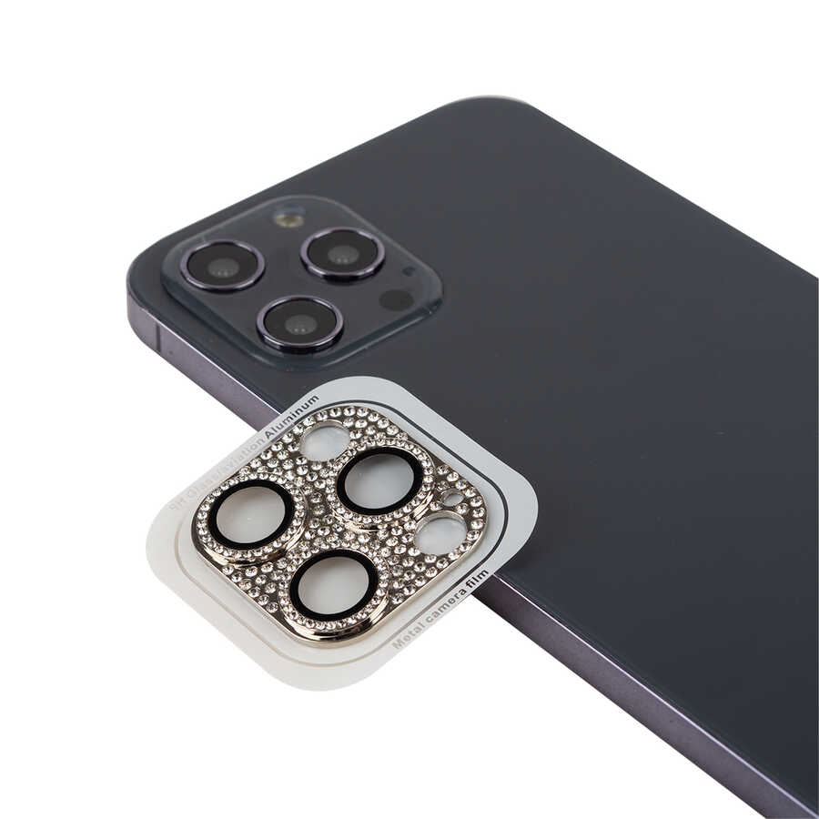 iPhone 12 Pro Uyumlu NXXA CL-08 Kamera Lens Koruyucu-Gümüş