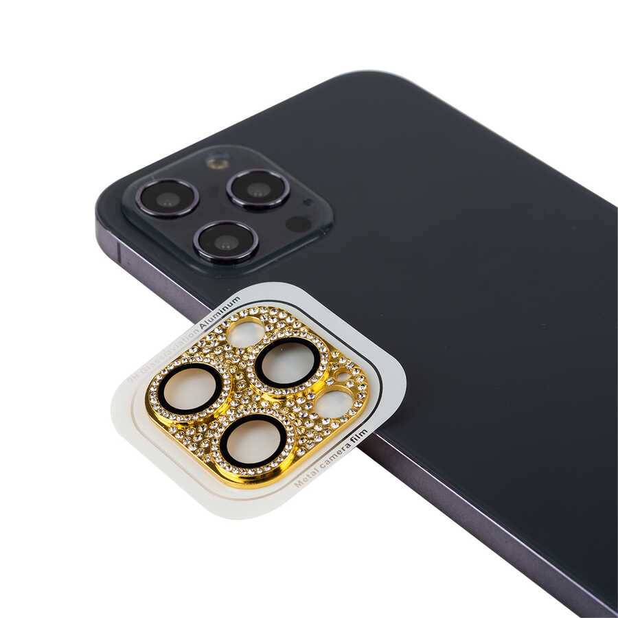 iPhone 12 Pro Uyumlu NXXA CL-08 Kamera Lens Koruyucu-Gold