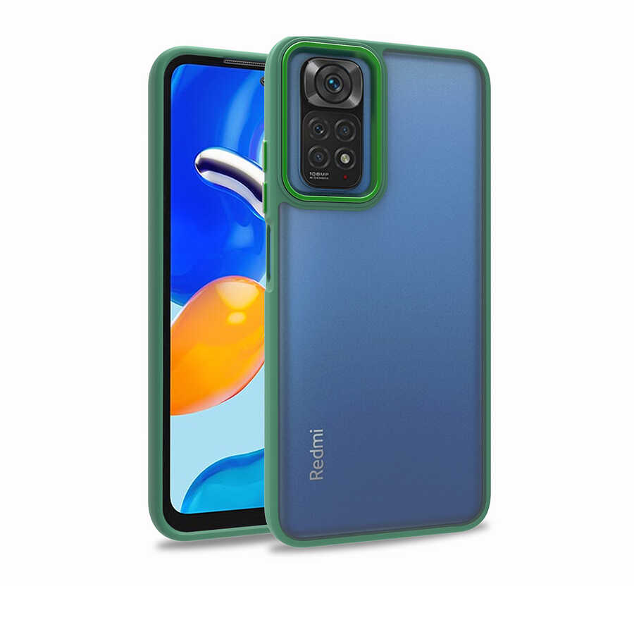 Xiaomi Redmi Note 11S Global Kılıf NXXA Flora Kapak-Yeşil
