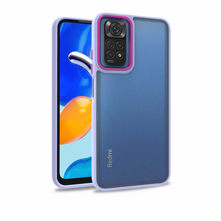 Xiaomi Redmi Note 11S Global Kılıf NXXA Flora Kapak-Lila