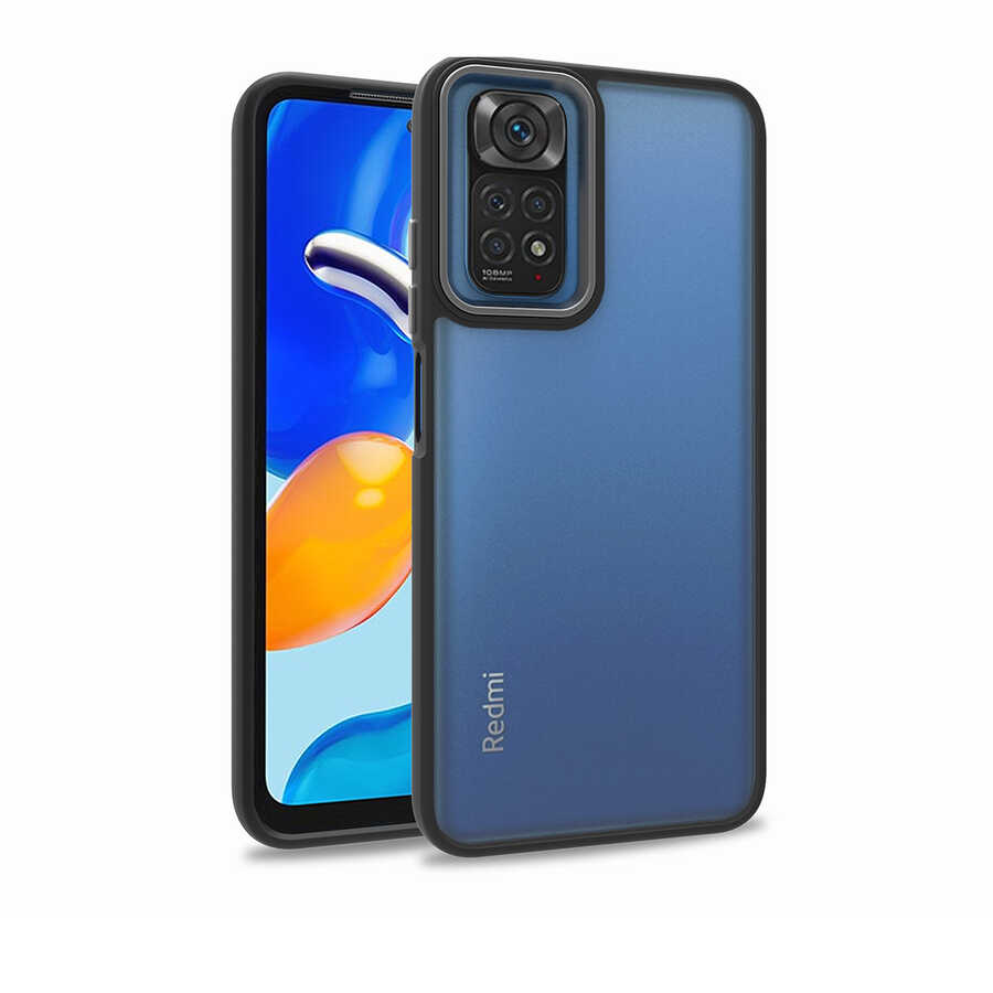 Xiaomi Redmi Note 11S Global Kılıf NXXA Flora Kapak-Siyah