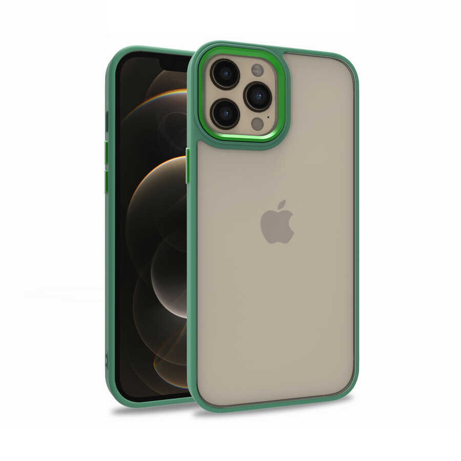 iPhone 12 Pro Max Uyumlu NXXA Flora Kapak-Yeşil