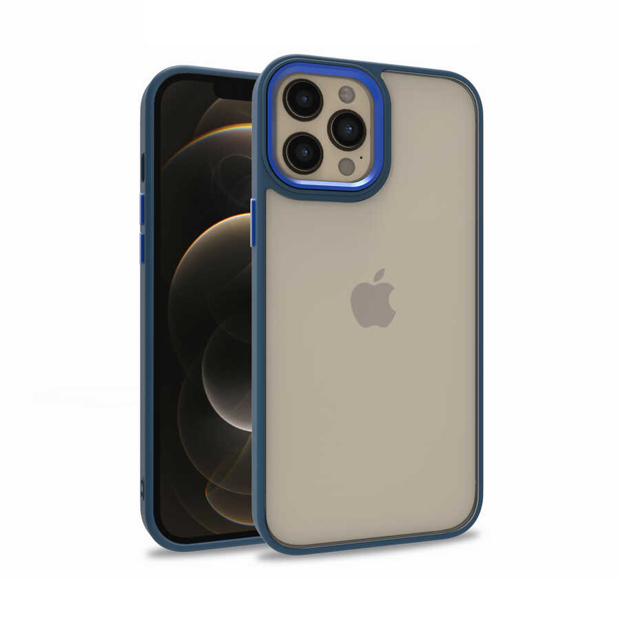 iPhone 12 Pro Max Kılıf NXXA Flora Kapak-Mavi