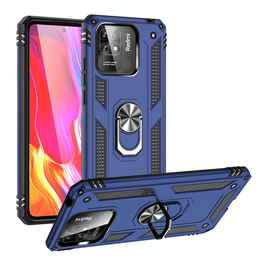 Xiaomi Redmi 10C Kılıf NXXA Vega Kapak-Mavi
