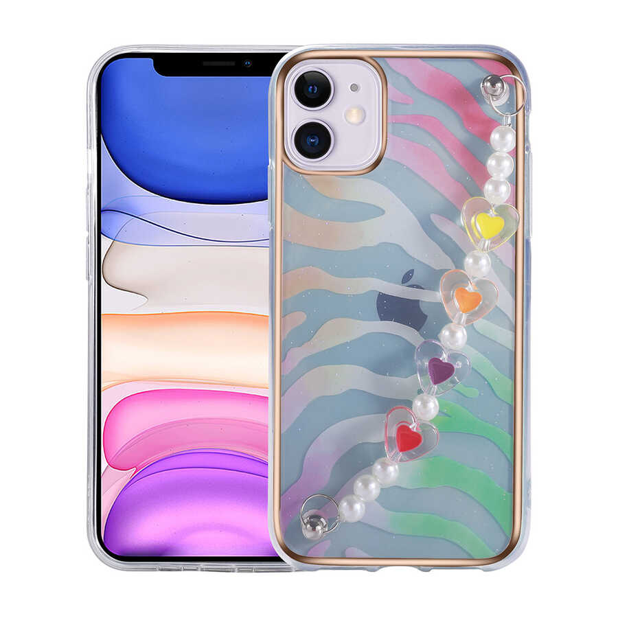 iPhone 12 Uyumlu NXXA Pilla Kapak-Pembe-Yeşil