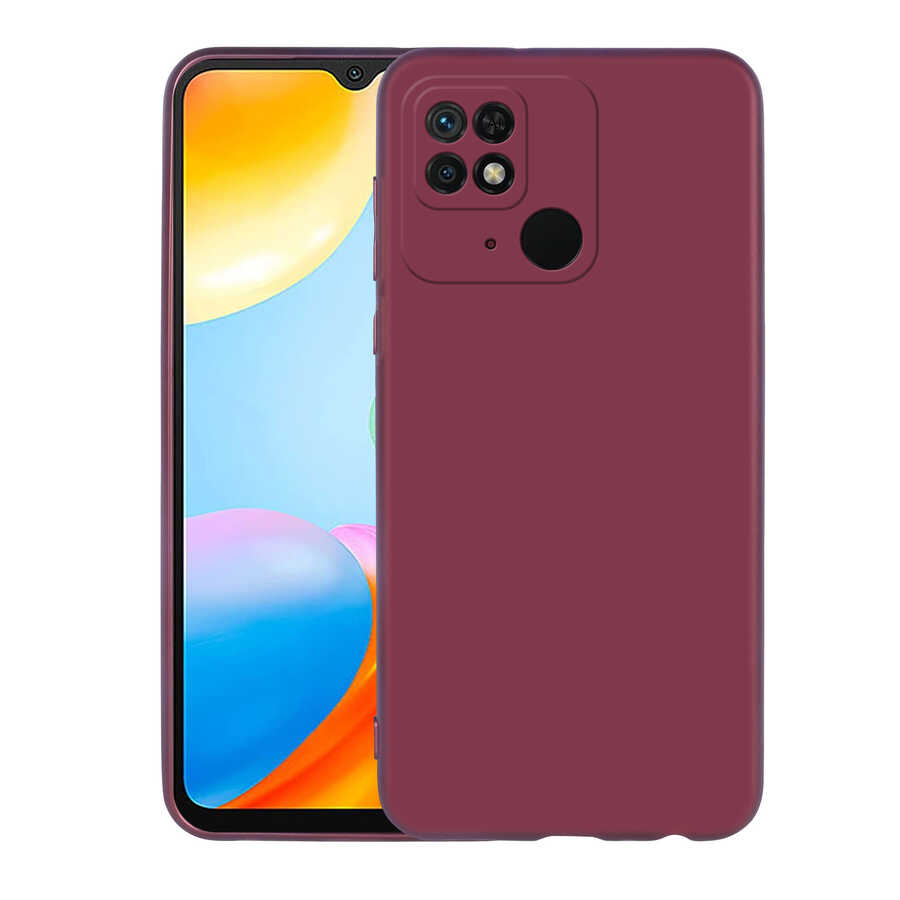 Xiaomi Redmi 10C Kılıf NXXA Premier Silikon Kapak-Mürdüm