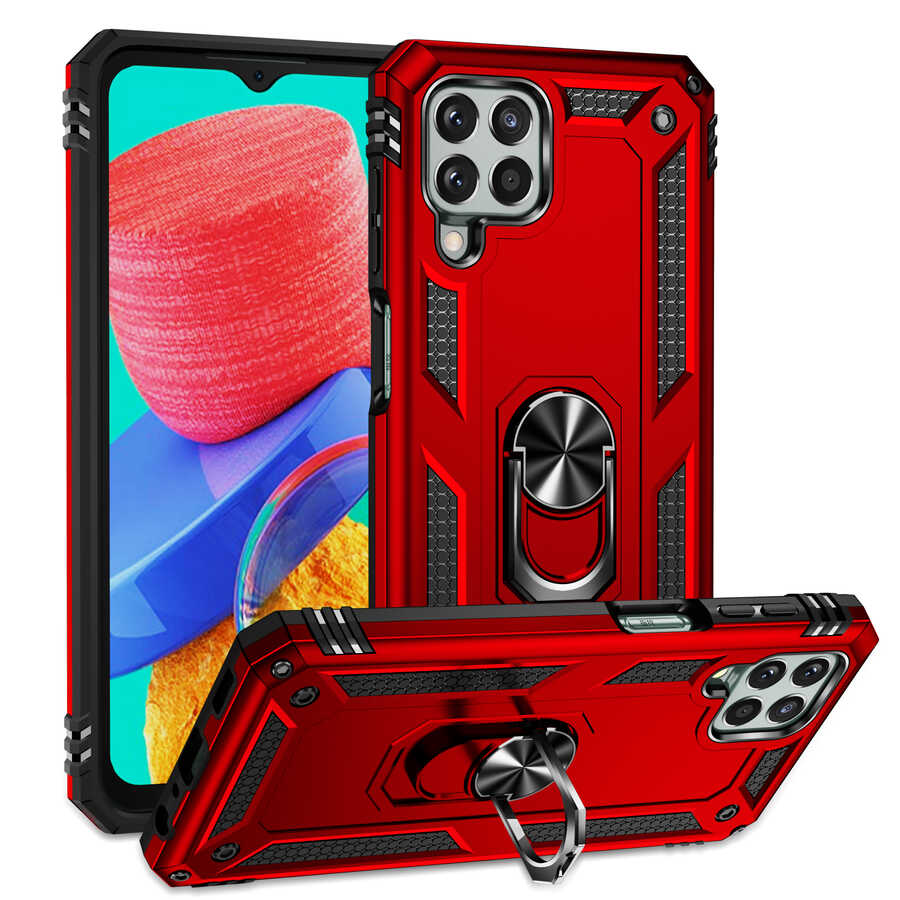 Galaxy M33 Kılıf NXXA Vega Kapak-Kırmızı