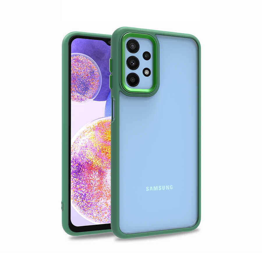 Galaxy A23 Kılıf NXXA Flora Kapak-Yeşil