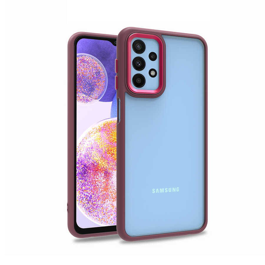 Galaxy A23 Kılıf NXXA Flora Kapak-Kırmızı