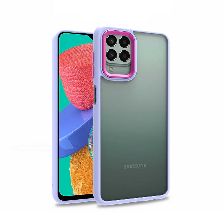 Galaxy M33 Kılıf NXXA Flora Kapak-Lila