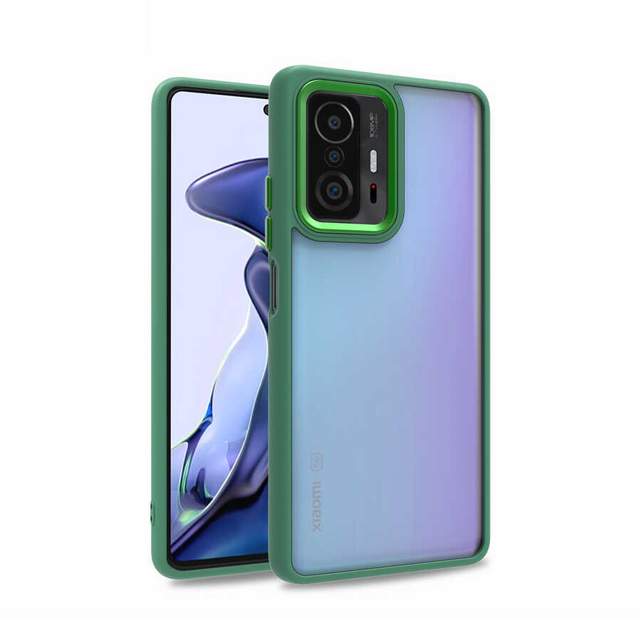 Xiaomi Mi 11T 5G Kılıf NXXA Flora Kapak-Yeşil