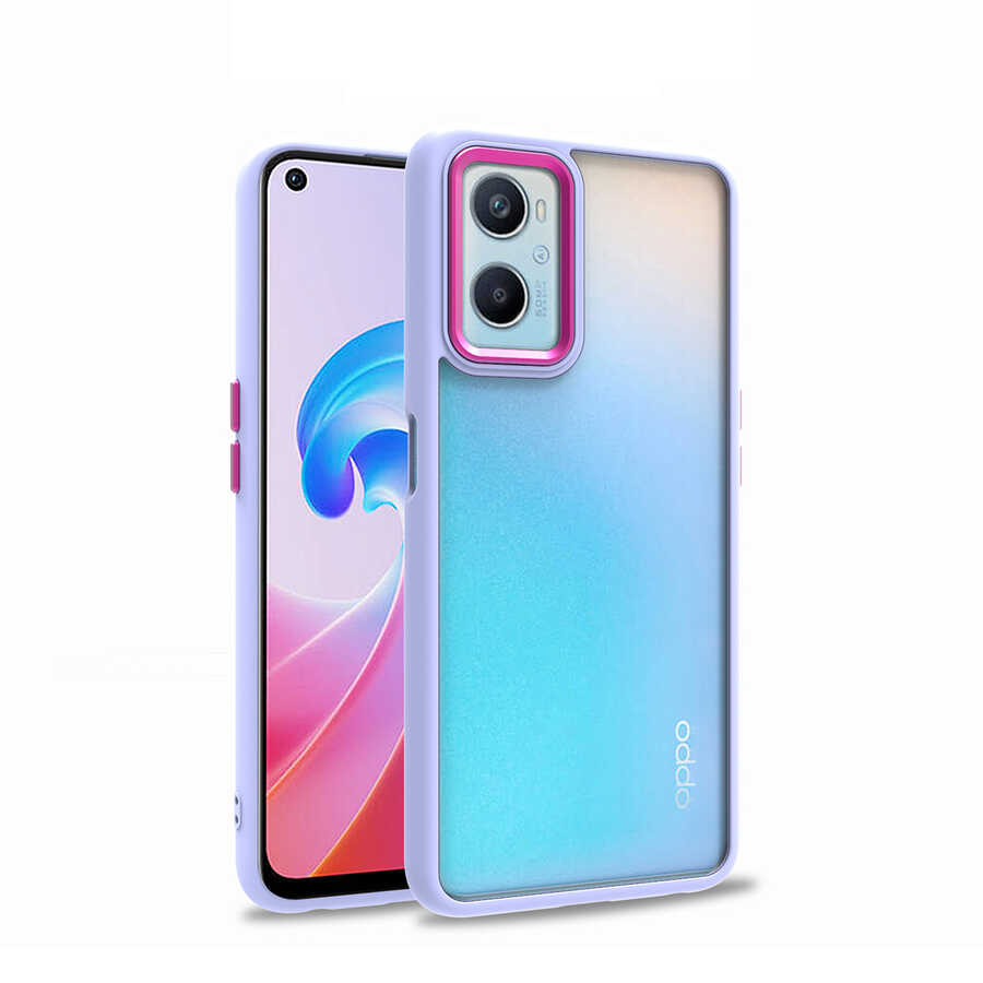 Oppo A76 Kılıf NXXA Flora Kapak-Lila