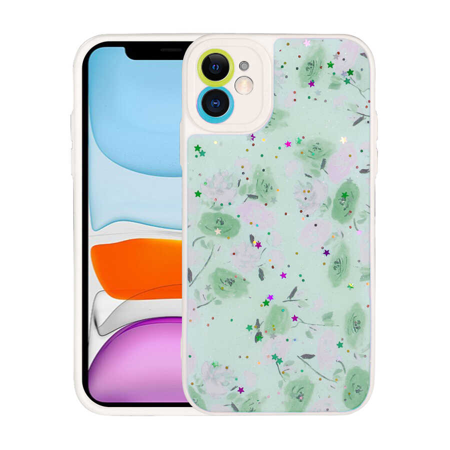 iPhone 11 Uyumlu Kamera Korumalı Sert Desenli NXXA Pami Kapak-NO3