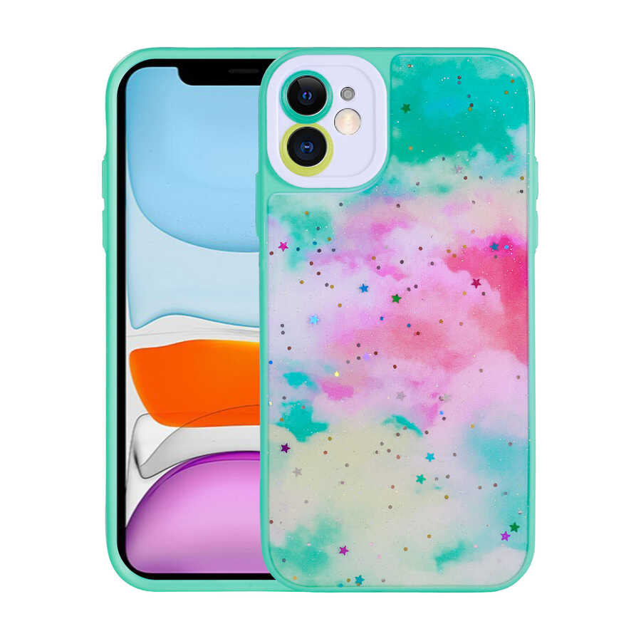 iPhone 11 Uyumlu Kamera Korumalı Sert Desenli NXXA Pami Kapak-NO5