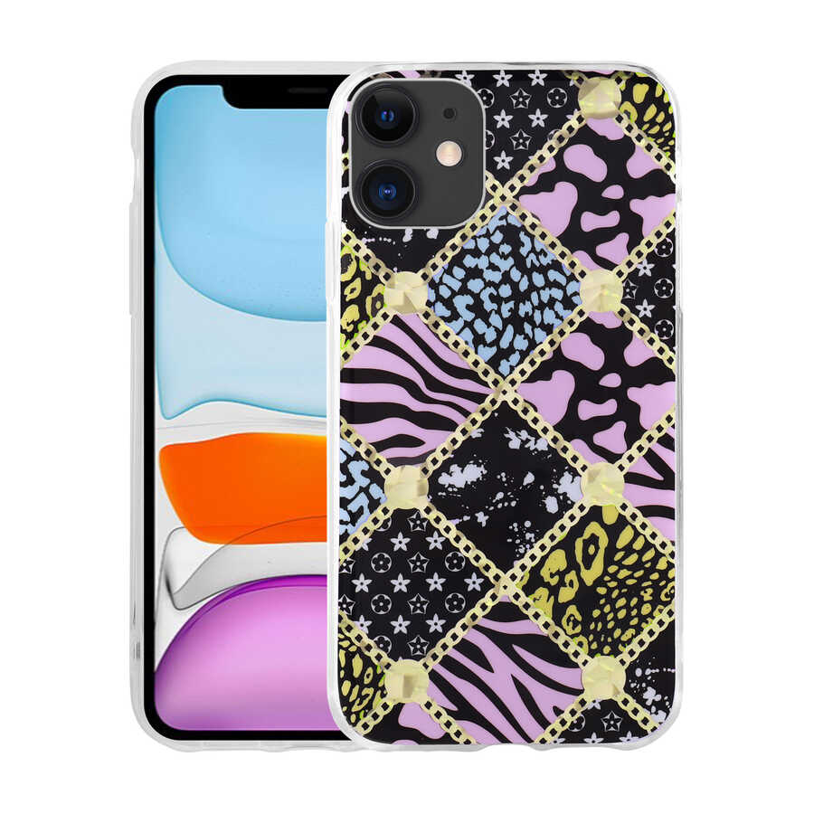iPhone 11 Uyumlu Desenli Sert NXXA Elnov Kapak-NO6